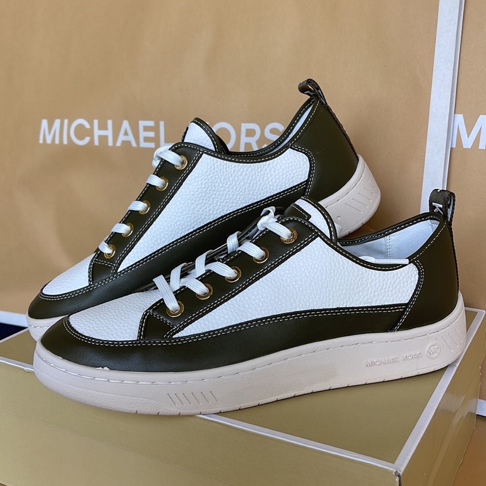 MICHAEL KORS
SHEA LACE UP
FAUX LEATHER
49F3SHFSIL
OLIVE
NEW - Picture 7 of 16